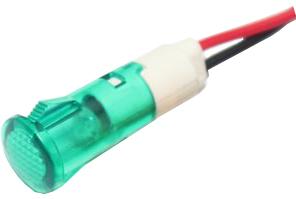 Mallory Sonalert Products-FL1P-10QW-1-G3V Panel Mount Indicators LED Panel Mount Indicator Uni-Color Green 10000mcd 2-Pin Bulk