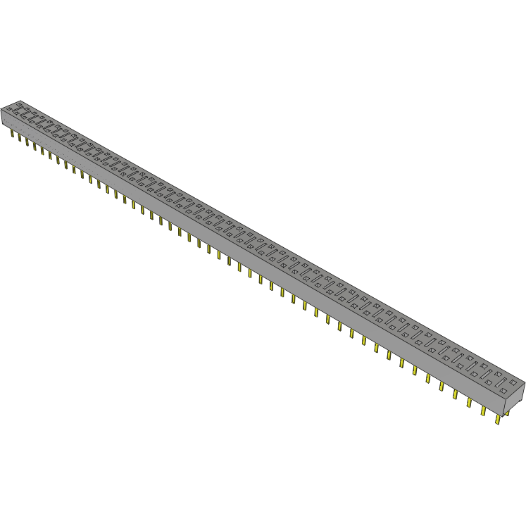 Samtec-HLE-148-02-G-DV-TE Cabezales del conector y receptáculos PCB Conn Socket Strip SKT 96 POS 2.54mm Solder ST Thru-Hole Tube