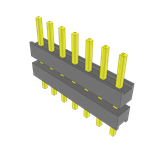 Conn Board Stacker HDR 7 POS 2.54mm Solder ST Top Entry Thru-Hole Bulk