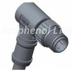 M Series, M8, A Code, Metal, 3A, 03 pins, Male Connector, Male Contact, Right Angle, Screw Thread, Overmolded, Length 1000mm, IPX7