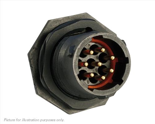 SOURIAU-UTS7128PSEK9 Connector Circular Conn Circular PIN 8 POS Solder ST Thru-Hole 8 Terminal 1 Port