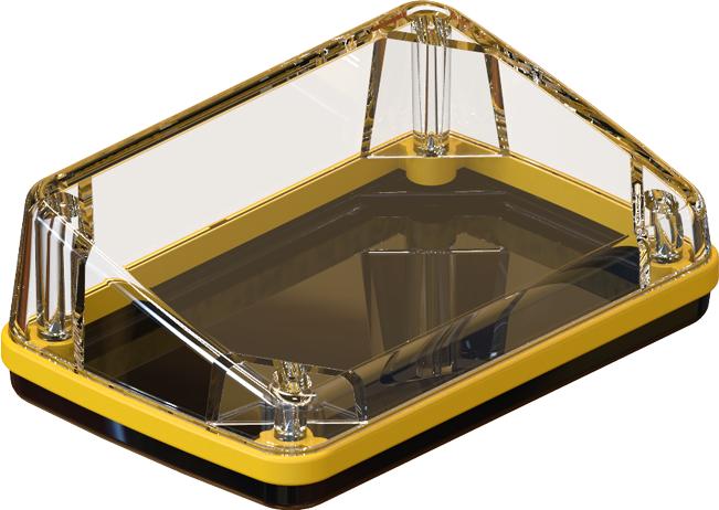 Serpac Electronic Enclosures-CX61SD-CLBK-A-YL Kästen, Gehäuse und Gestelle Black Polycarbonate Sloped Waterproof Pocket Enclosure with Yellow Seal <h4><strong>CALIFORNIA PROPOSITION</strong> ⚠️<strong>65 WARNING</strong>⚠️</h4>