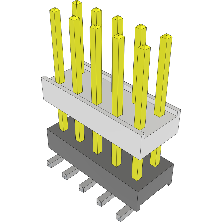 Samtec-HW-05-09-L-D-395-SM-A Steckverbinderleisten und Leiterplattenbuchsen Conn Board Stacker HDR 10 POS 2.54mm Solder ST Top Entry SMD Tube