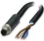 PHOENIX CONTACT-1425087 Andere Kabelbaugruppen Cable Assembly, 4-position, PVC, black RAL 9005, Plug straight M12 SPEEDCON, L-coded, on free cable end,Cable length: 5 m, for direct current up to 16 A/63 V