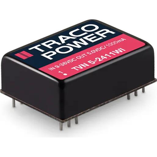 TRACO Electronic AG-TVN 5-2410WI DC/DC-Wandler und Spannungsreglermodul Module DC-DC 24VIN 1-OUT 3.3V 1.515A 5W 10-Pin DIP Module