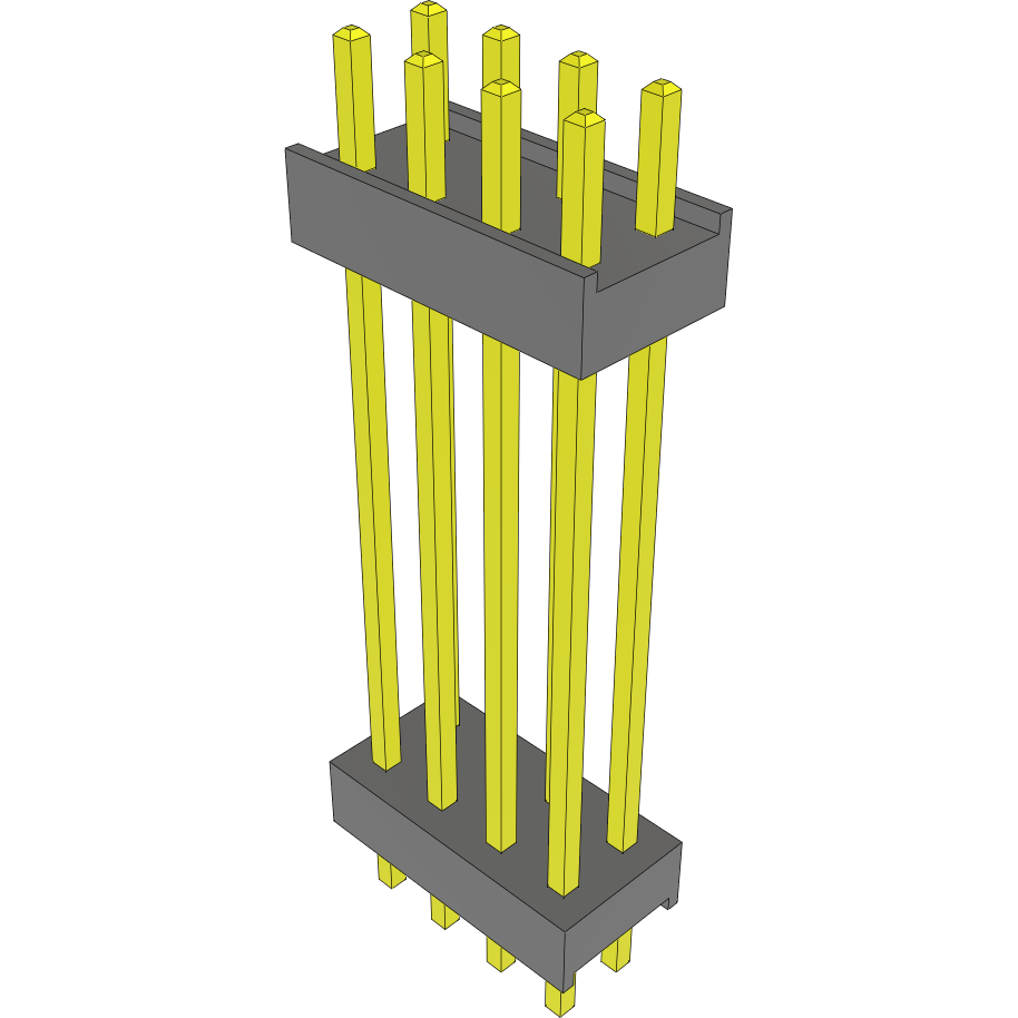 Samtec-DW-04-20-F-D-900 Steckverbinderleisten und Leiterplattenbuchsen Conn Board Stacker HDR 8 POS 2.54mm Solder ST Top Entry Thru-Hole Bulk