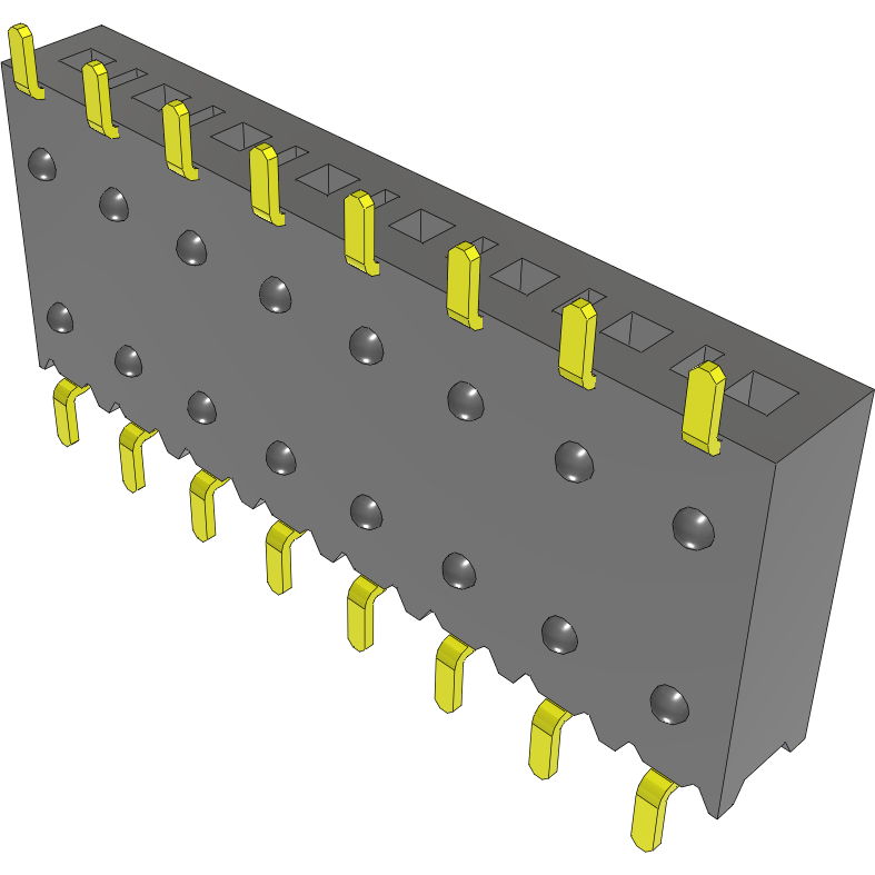 Samtec-SSM-108-LM-SH Steckverbinderleisten und Leiterplattenbuchsen Conn Socket Strip SKT 8 POS 2.54mm Solder RA Side Entry SMD Tube
