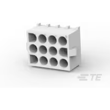 TE Connectivity-643428-1 Connector Headers and PCB Receptacles Conn Wire to Board SKT 12Power POS 6.35mm Solder ST Thru-Hole Carton