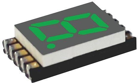 Visual Communications-DSM7UA30105 Écrans DEL segmentés Displays Module 1DIGIT 8LED Green CA 10-Pin SMD Module Cut Tape