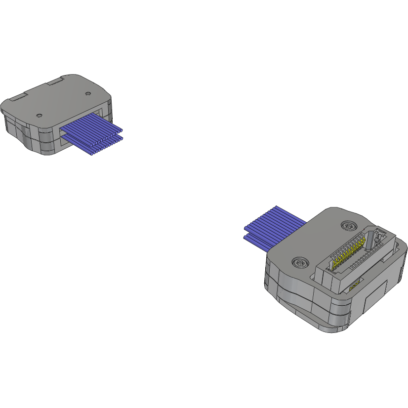 Samtec-ERCD-013-08.00-SBR-STL-1-D Kabelbaugruppen Koaxial Cable Assembly Coaxial 0.2m 34AWG Board to Board to Board to Board F-F EDGE RATE® Bag