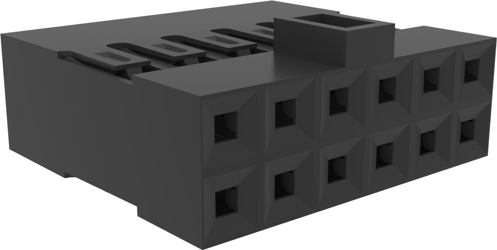 Amphenol Communications Solutions-69176-012LF Einzeladersteckverbinder, Gehäuse PV Housing, Wire to Board connectors, Mini Latch Housing, Double Row, Polarized, 12 Positions, 2.54 mm (0.100in) Pitch Pitch