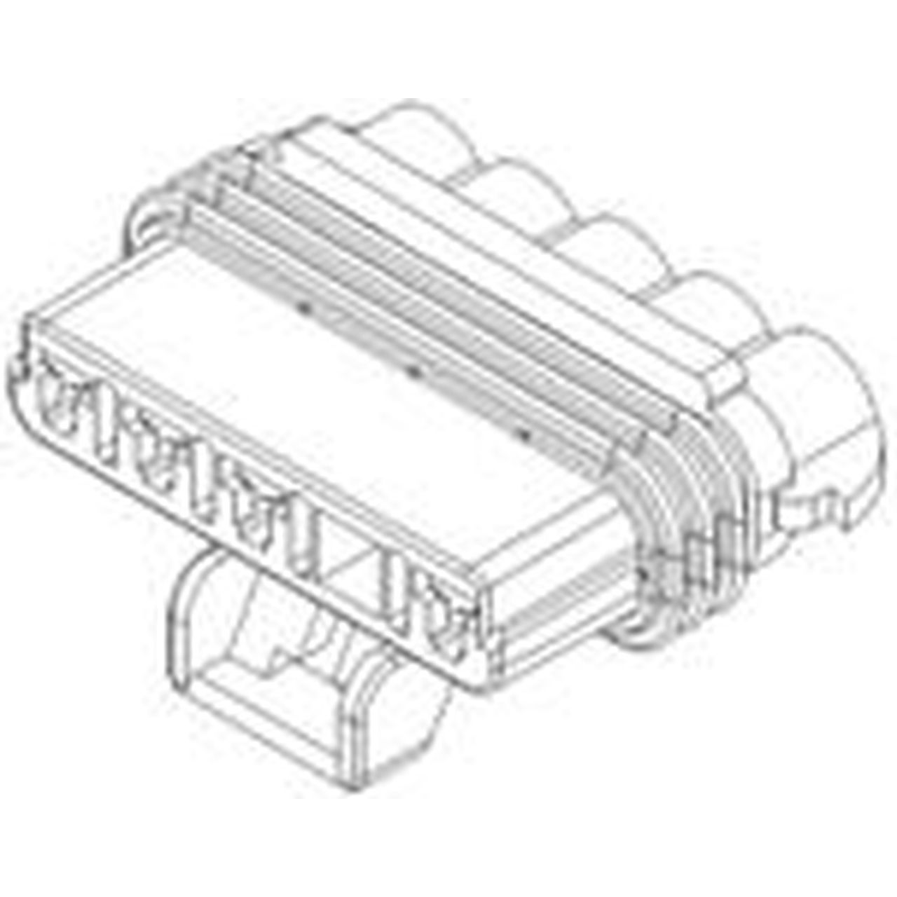 Delphi-12065862 Einzeladersteckverbinder, Gehäuse Conn Housing F 5 POS Crimp ST Cable Mount Black