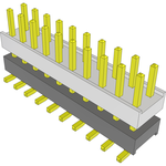 Conn Board Stacker HDR 20 POS 2.54mm Solder ST Top Entry SMD Tube
