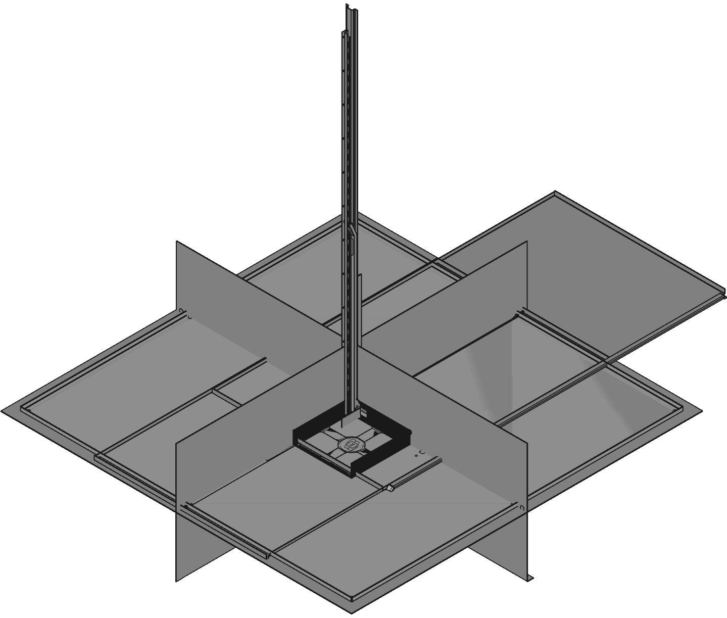 Hammond Manufacturing-1422F24 Kästen, Gehäuse und Gestelle Gray Steel Floor Mount Type 12 Two Door Floormount Enclosure