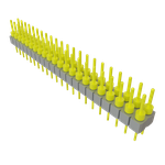 Conn Unshrouded Header HDR 44 POS 2.54mm Solder ST Top Entry Thru-Hole Tube