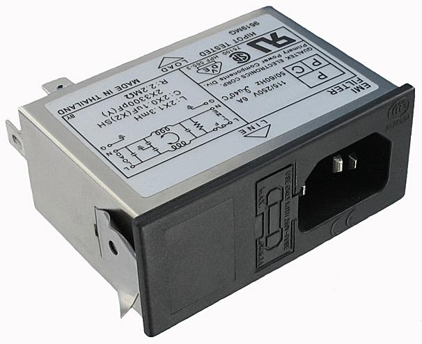 Qualtek Electronics-862-06/002 Módulos de entrada de energía Power Entry Module Filtered M 3 POS 250VAC 6A Fuse/Switch ST 1 Port