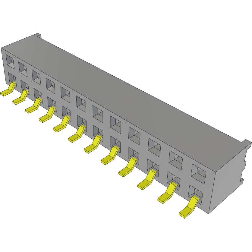 Samtec-MMS-112-02-L-DH Embases de raccordement et réceptacles PCB Conn Socket Strip SKT 24 POS 2mm Solder RA Side Entry SMD Tube
