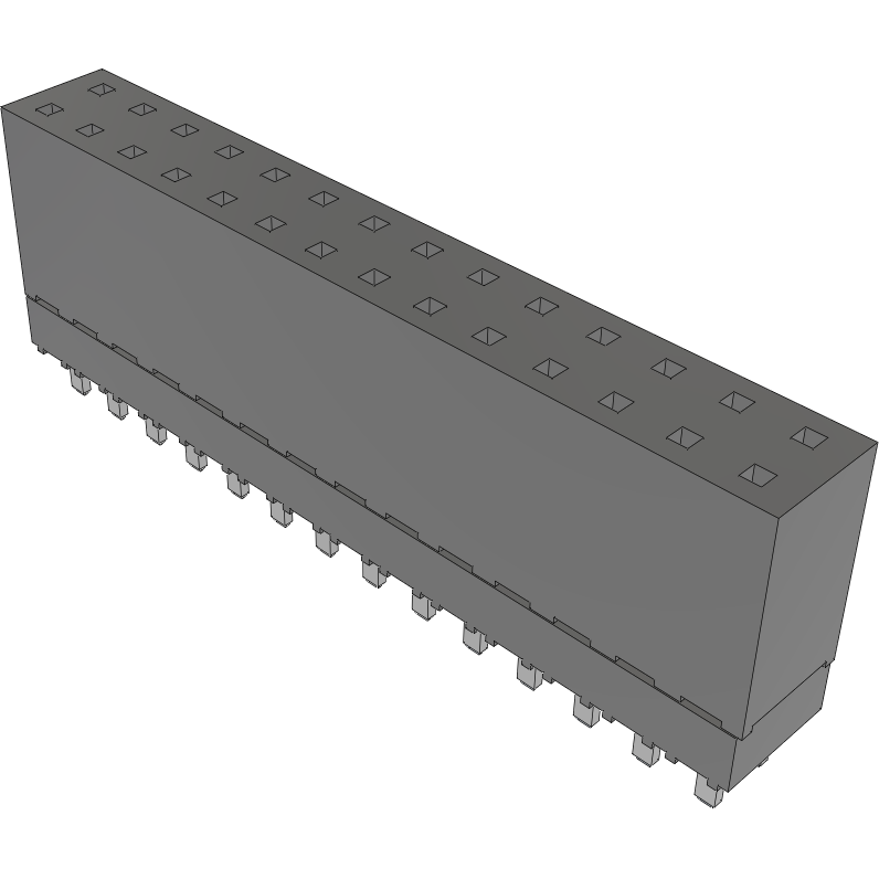 Samtec-ESW-114-12-L-D Steckverbinderleisten und Leiterplattenbuchsen Conn Elevated Socket SKT 28 POS 2.54mm Solder ST Top Entry Thru-Hole Tube