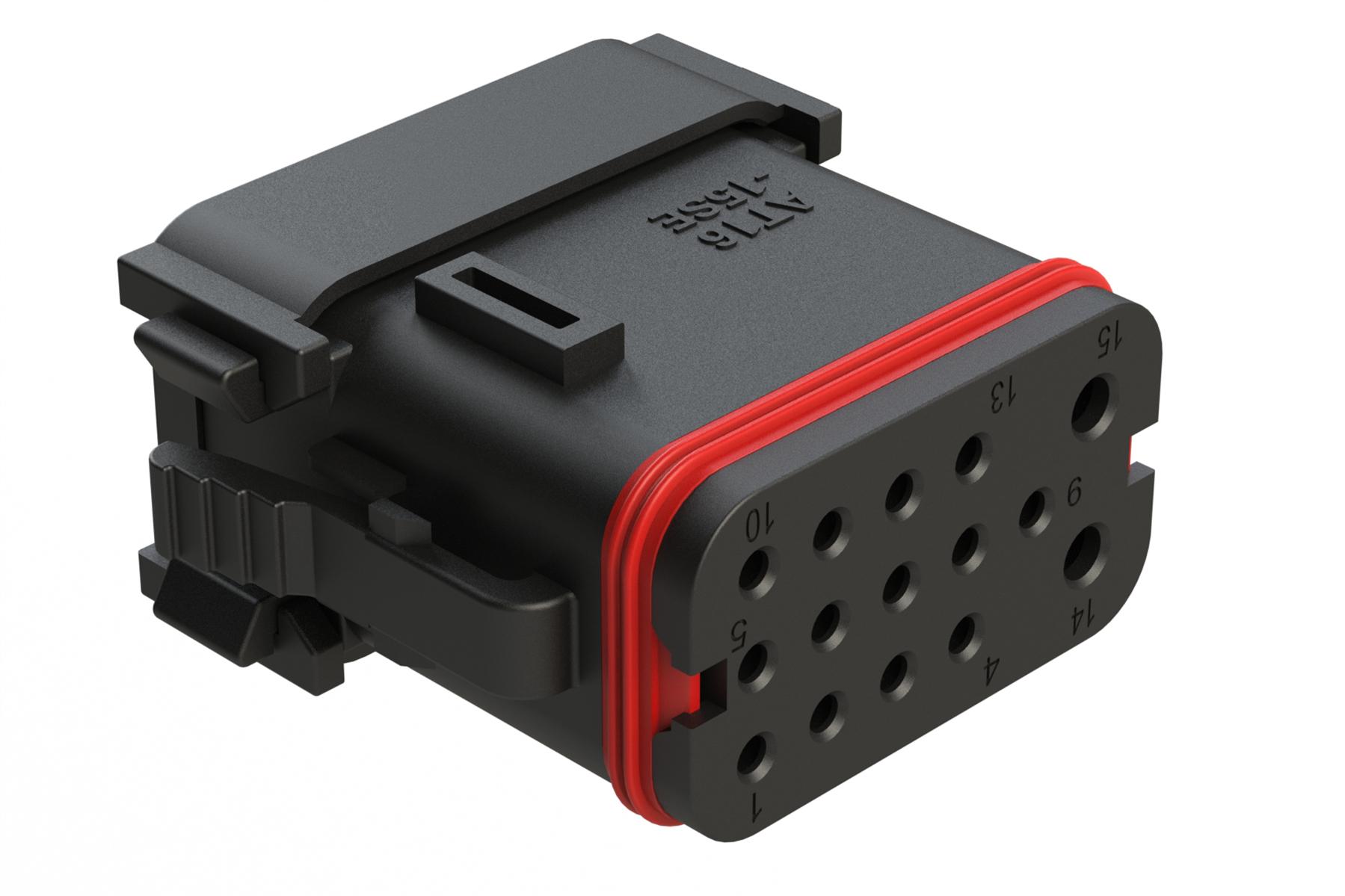 Amphenol-AT16-15SE-K003 Einzeladersteckverbinder, Gehäuse Conn Housing F 15 POS Crimp ST Cable Mount Black Box
