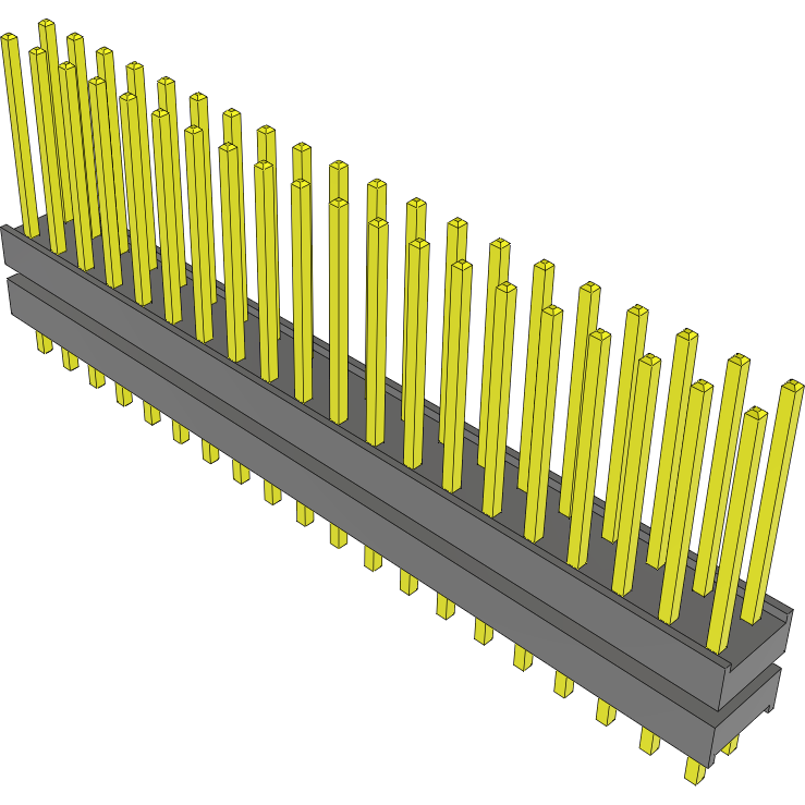 Samtec-DW-20-10-T-D-240 Steckverbinderleisten und Leiterplattenbuchsen Conn Board Stacker HDR 40 POS 2.54mm Solder ST Top Entry Thru-Hole Bulk