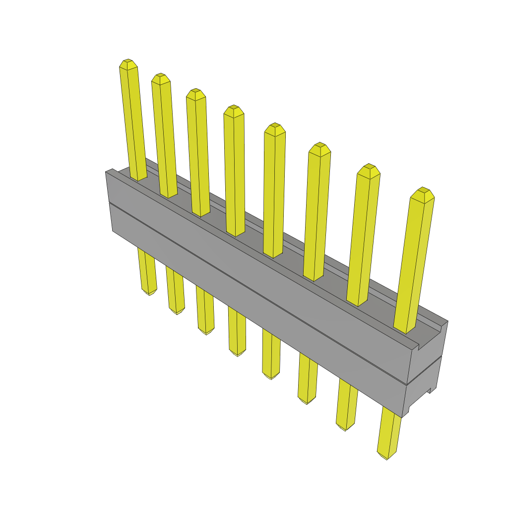 Samtec-TW-08-09-G-S-120-140 Steckverbinderleisten und Leiterplattenbuchsen Conn Board Stacker HDR 8 POS 2mm Solder ST Top Entry Thru-Hole Bulk