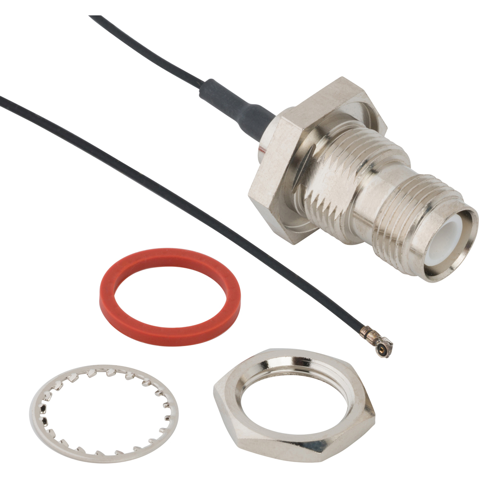 Amphenol RF-095-850-288-300 Kabelbaugruppen Koaxial Cable Assembly 1.13mm Cable 0.3m TNC to AMC4 F-PL Bag