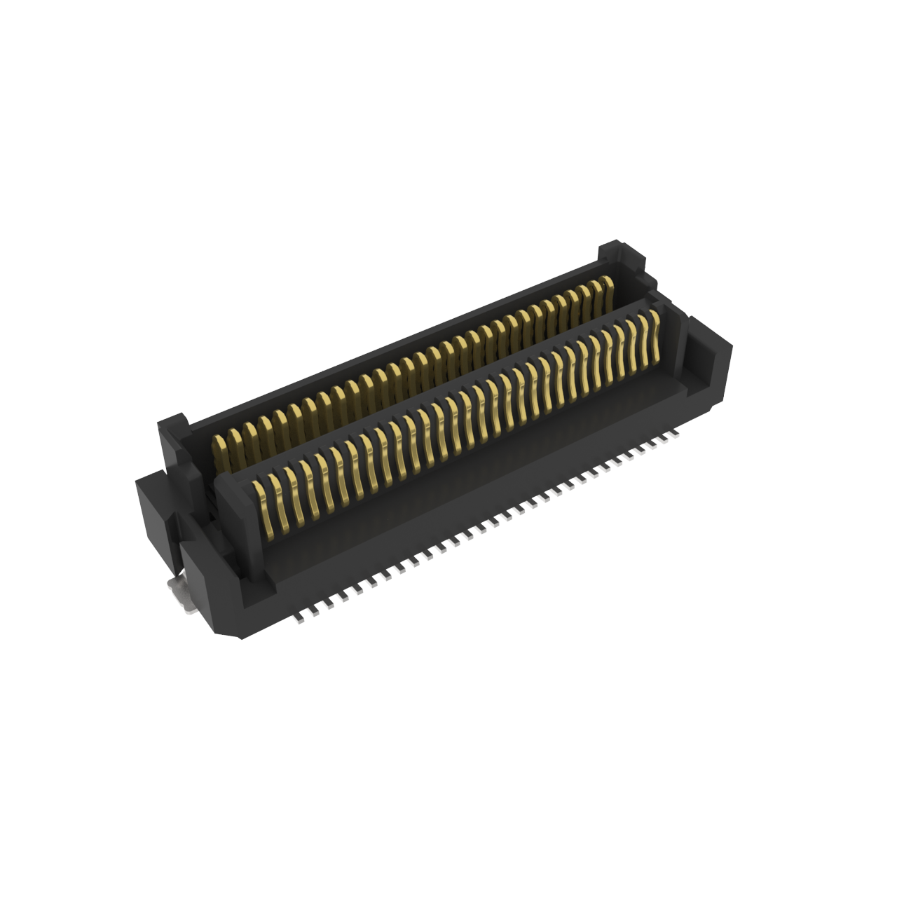 Amphenol Communications Solutions-10106813-031112LF Connector Headers and PCB Receptacles 0.5 mm Pitch Hermaphroditic Mezzanine Connector, 30 positions, Standard length with pegs and hold-downs, Half of mated height equals 2 mm