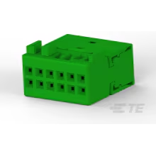 TE Connectivity-2278598-2 Einzeladersteckverbinder, Gehäuse Conn Housing RCP 12 POS 2.54mm Crimp ST Cable Mount Green Loose