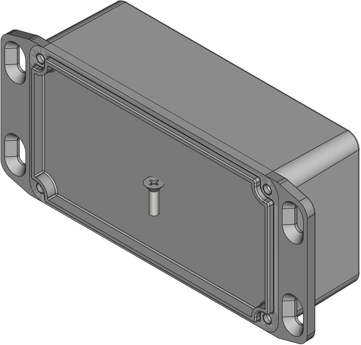 Hammond Manufacturing-1590WBSFLBK Black Die Cast Aluminum Flange Mount Watertight Enclosure