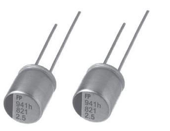 Nichicon-RF80J331MDN1JT Aluminium-Polymer-Kondensator Cap Aluminum Polymer 330uF 6.3VDC 20%( 5 X 8mm) Radial 2.5mm 0.011 Ohm 3.7A 2000h 105°C