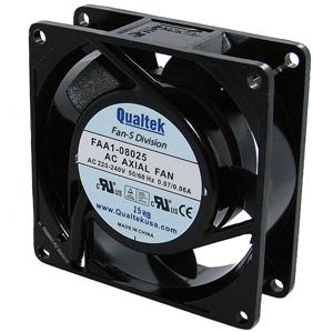 Qualtek Electronics-FAA1-08025NBHW31 Compressori e ventole AC Fan Axial Ball Bearing 115V 17CFM/21CFM 21.2dB/27.8dB 80 X 80 X 25.5mm Bulk