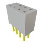 Conn Socket Strip SKT 8 POS 2.54mm Solder ST Top Entry Thru-Hole Tiger Buy™ Bulk