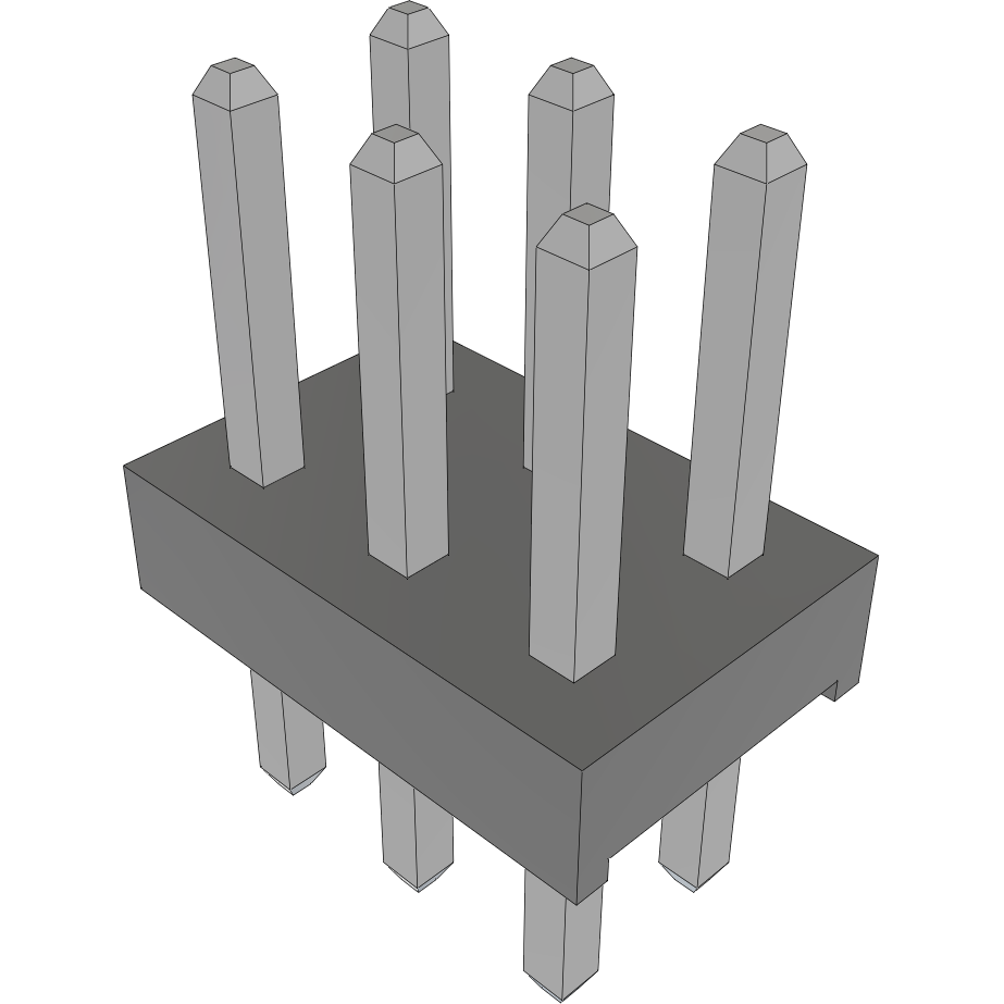 Samtec-TMM-103-03-TM-D Connector Headers and PCB Receptacles Conn Unshrouded Header HDR 6 POS 2mm Solder ST Top Entry Thru-Hole Bulk