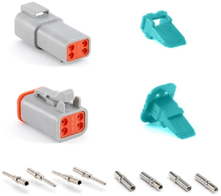 Amphenol-AT4PS-CKIT Juegos de componentes Kit, At Series, 4 Pos. Plug, Receptacle, Contacts, And Wedgelocks