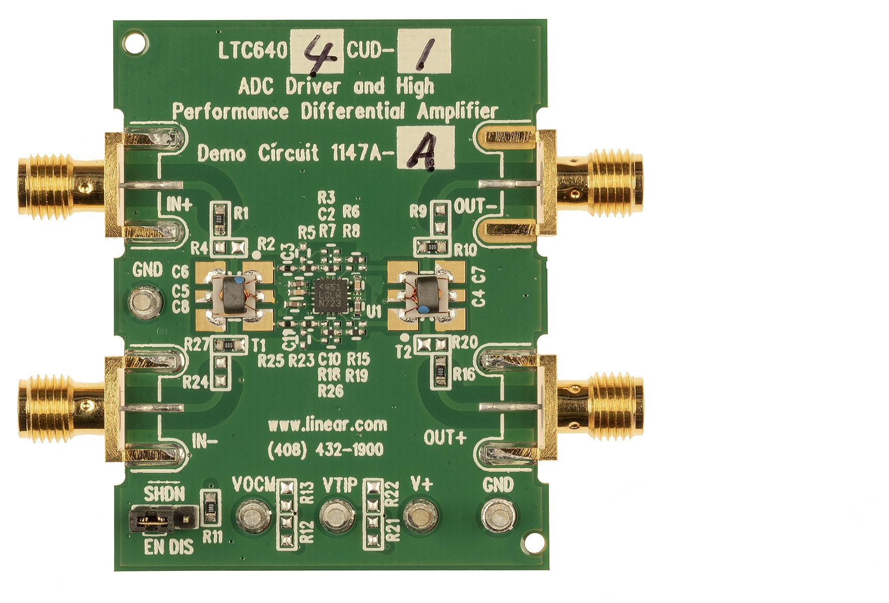 Analog Devices-DC1147A-A Cartes et kits de développement de circuit intégré d'amplificateur LTC6404-1 Special Purpose Amplifier Demonstration Circuit