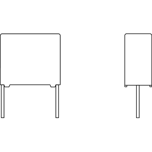 Vishay-BFC233841225 Capacitor Film Cap Film Suppression X2 2.2uF 300VAC PP 20%( 31 X 18 X 28mm) Radial Plastic Rectangular Can 27.5mm 105°C Loose