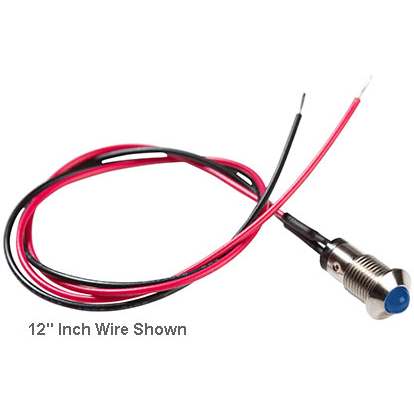 Bivar-MPC5BWDW12.0 Panel Mount Indicators Standard Metal Panel Mount Indicators, 5mm Blue