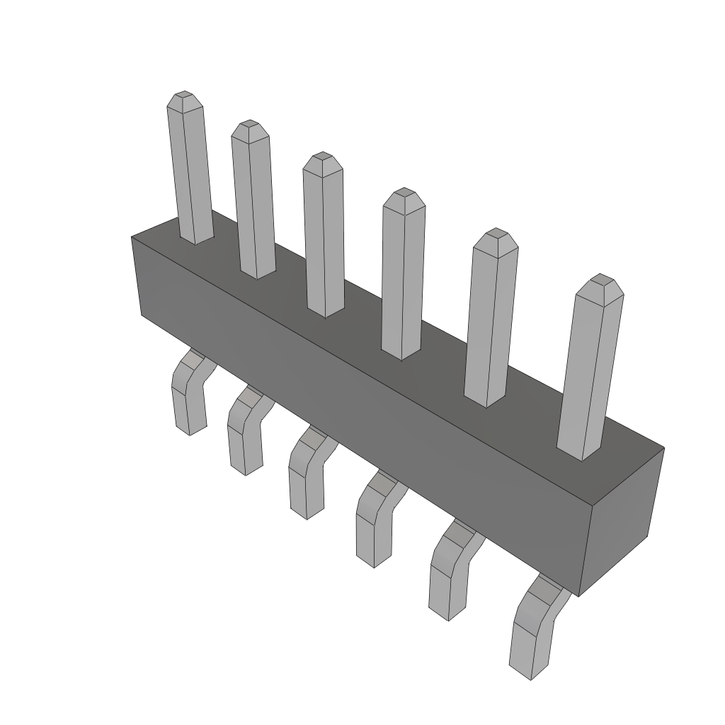 Samtec-MMT-106-01-T-SH Connector Headers and PCB Receptacles Conn Unshrouded Header HDR 6 POS 2mm Solder RA Side Entry SMD Tube