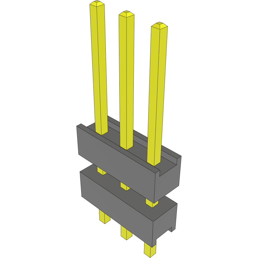 Samtec-DW-03-09-T-S-265 Steckverbinderleisten und Leiterplattenbuchsen Conn Board Stacker HDR 3 POS 2.54mm Solder ST Top Entry Thru-Hole Bulk