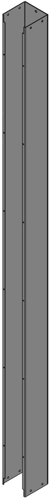 Hammond Manufacturing-CWSC472NK Verdrahtungskanäle Wiring Ducts Straight Section Square with Cover Screw Steel Gray