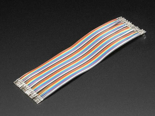 Adafruit Industries-3141 Juegos de componentes Premium Female/Female Raw Custom Jumper Wires - 40 x 6" (150mm)