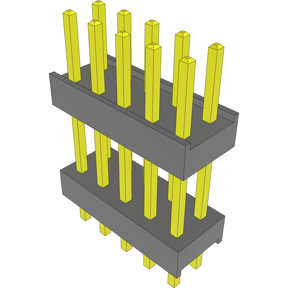 Samtec-DW-05-09-T-D-440 Steckverbinderleisten und Leiterplattenbuchsen Conn Board Stacker HDR 10 POS 2.54mm Solder ST Top Entry Thru-Hole Bulk