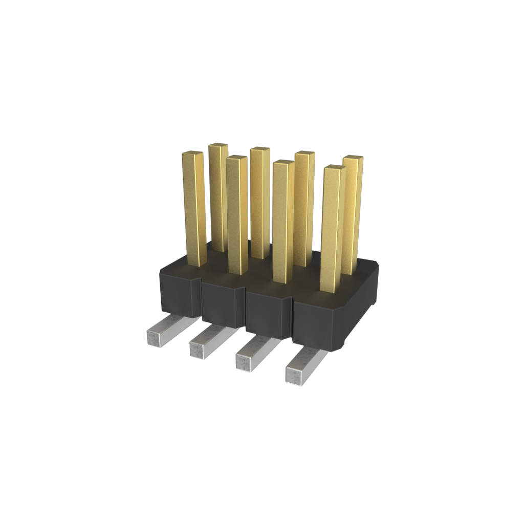 Amphenol Communications Solutions-20021121-00008T8LF Steckverbinderleisten und Leiterplattenbuchsen Minitek127®, Board to Board connector, Unshrouded vertical header, Surface Mount, Double Row, 8Positions, 1.27mm (0.5inch) pitch