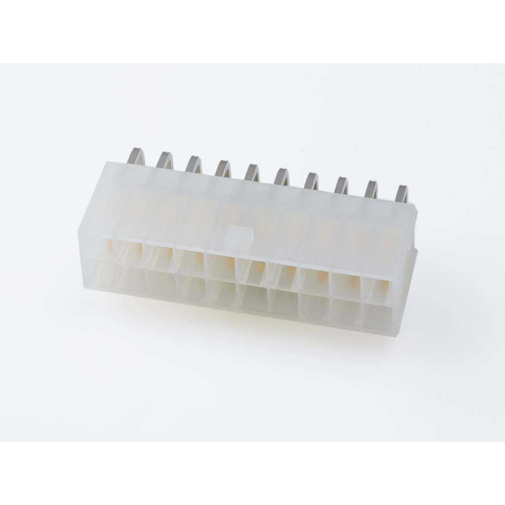 Molex-39-30-1201 Embases de raccordement et réceptacles PCB Conn Wire to Board HDR 20Power POS 4.2mm Solder RA Side Entry Thru-Hole Mini-Fit Jr Bag