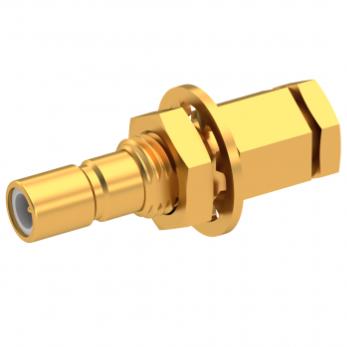 Radiall-7203-1541-010 RF-Steckverbinder Conn SSMB 0Hz to 12.4GHz 50Ohm Crimp/Solder ST Cable Mount RCP Gold