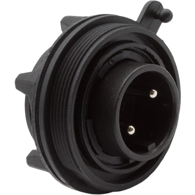 Bulgin Components PLC-PXV0735/P Steckverbinder, rund Conn Circular PIN 2 POS Screw ST Panel Mount 2 Terminal 1 Port