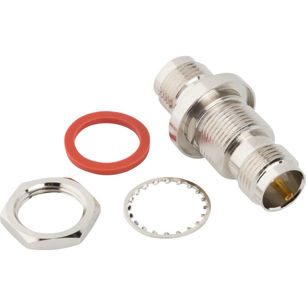 Amphenol RF-122341 RF-Steckverbinder Conn TNC Adapter 0Hz to 2GHz 75Ohm ST Panel Mount RCP/RCP Gold