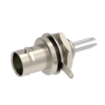 Radiall-R605550000 RF-Steckverbinder Conn Coaxial 0Hz to 0.5GHz 50Ohm Solder Cup ST Panel Mount RCP Silver Standard