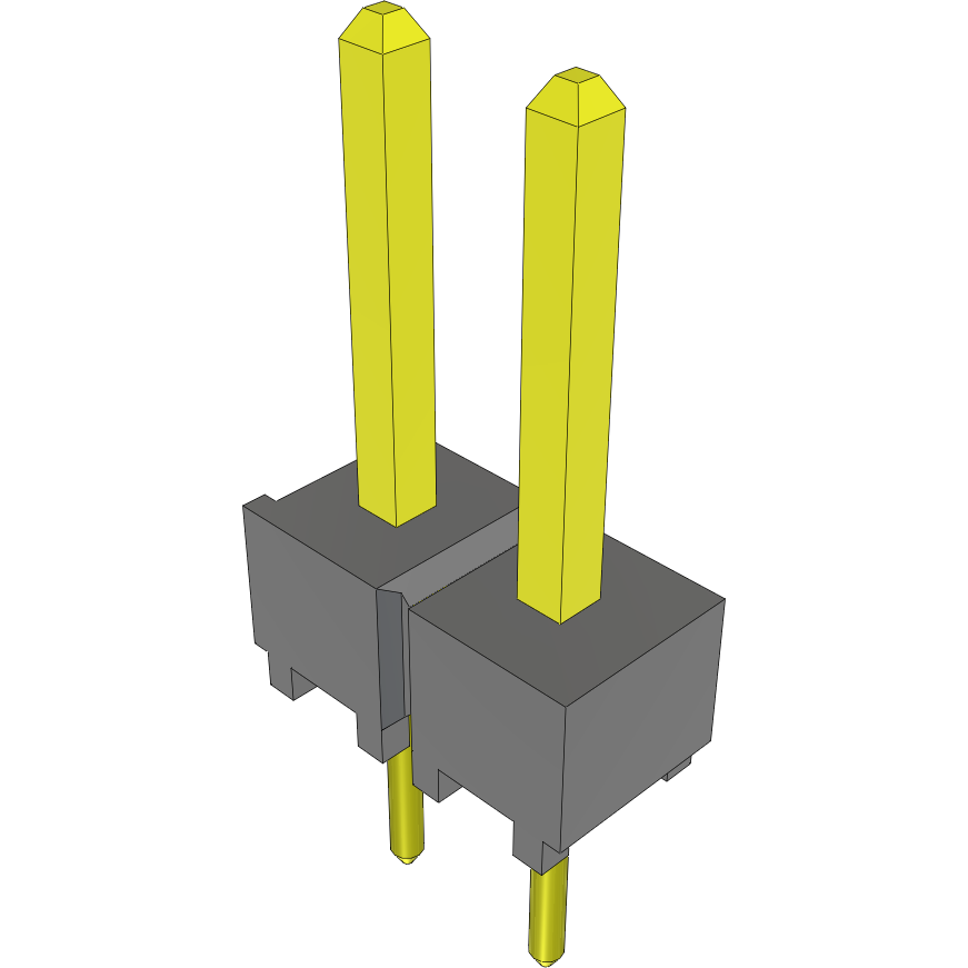 Samtec-TSW-102-26-L-S Steckverbinderleisten und Leiterplattenbuchsen Conn Unshrouded Header HDR 2 POS 2.54mm Solder ST Top Entry Thru-Hole Bulk