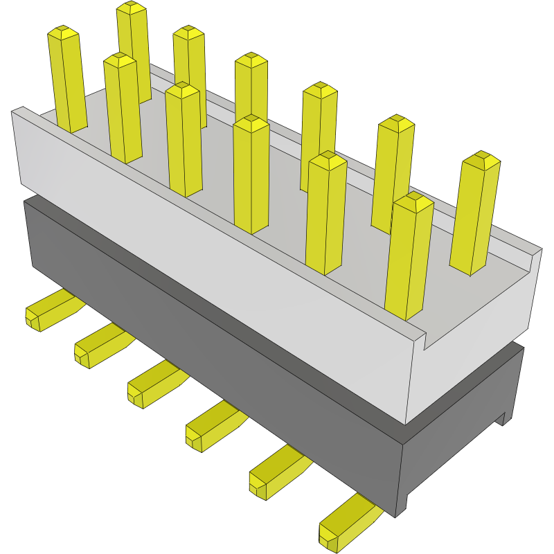 Samtec-HW-06-16-G-D-275-SM-A Steckverbinderleisten und Leiterplattenbuchsen Conn Board Stacker HDR 12 POS 2.54mm Solder ST Top Entry SMD Tube